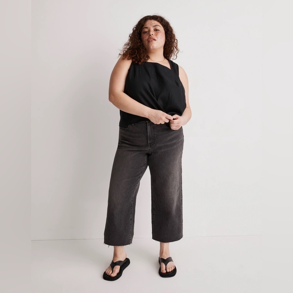 NWOT Madewell The Plus Perfect Vintage Wide-Leg Crop Jean Benley Wash Size 29